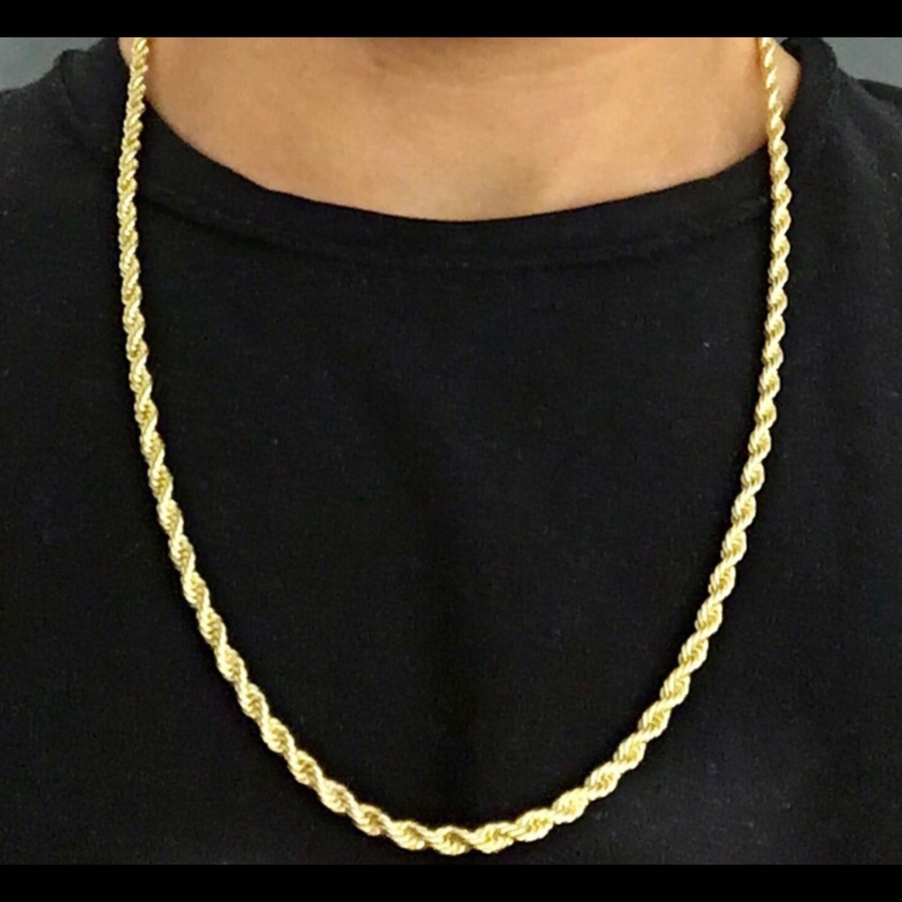 Gold Chain Rope Chain and Rope Bracelet Bundle Set - Picture 2 of 7